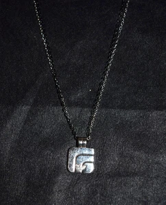 EMPORIO ARMANI Necklace Stainless and Black 21" Stainless double chain - Picture 1 of 4