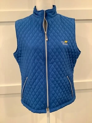 Page & Tuttle Mujer Acolchado Azul Chaleco Bolsillos Cremallera Completa Forrado Talla Grande Foto 1 de 4