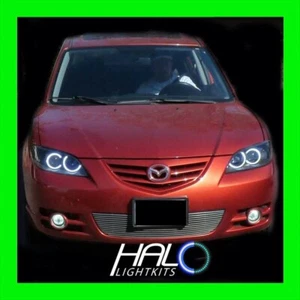 2004-2009 ORACLE Mazda 3 6000K/White CCFL Headlight Halo Ring Kit 4 RINGS - Picture 1 of 4