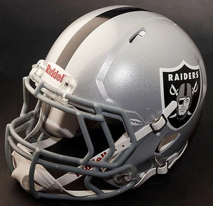 *CUSTOM* OAKLAND RAIDERS NFL Riddell Full Size SPEED Football Helmet - Picture 1 of 2