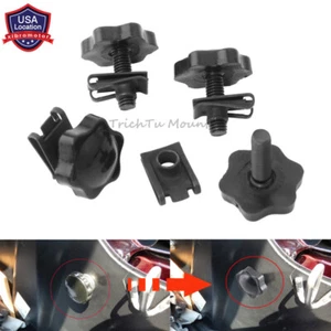 4x Black Saddlebag Lock Mounting Bolt Screw For Harley Road Electra Street Glide - Picture 1 of 12