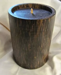 ROBB STECK UNIQUE CANDLE, BAMBU WOOD HOLDER - Picture 1 of 5