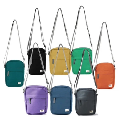 Roka London Bond Recycled Canvas Zip Top Chunky Zipped Crossbody Lightweight Bag