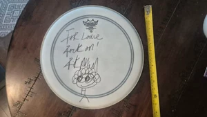 Rick Allen (Def Leppard) Signed Drumhead Autographed with Sketch - Picture 1 of 1