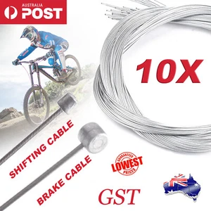 10pcs Road Bike MTB Gear Bicycle Brake Line Shifter Cable Core Inner Wire AU - Picture 1 of 11