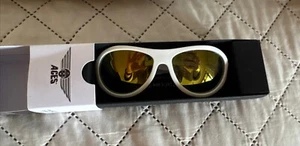 BABIATORS Aces Aviator Sunglasses Ages 7-14 Wicked White Orange Lenses 100% UV - Picture 1 of 9