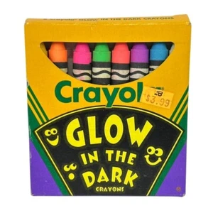 Vintage Crayola GLOW IN THE DARK Crayon Set 8 Count 1994 - Picture 1 of 4