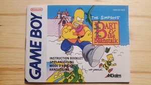 Bart & The Beanstalk - Folleto - Nintendo Gameboy Classic Instrucciones - NOE #1 - Imagen 1 de 2
