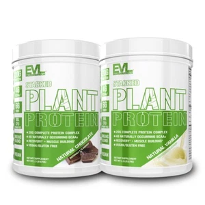 Evlution Nutrition Stacked Plant Protein 1.5lb - All Flavors - Picture 1 of 13