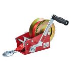 Boat Winch 3500Lbs Hand Winch With 32Ft Red Strap And 2 Speed Switchable For Boa
