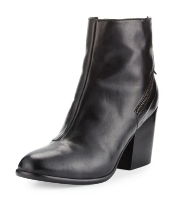 BOTÍN ALBERTO FERMANI VIVA CUERO CREMALLERA CURVA NEGRO TALLA 10.5 (40.5) Foto 1 de 4