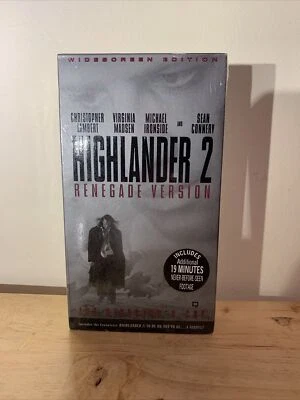 Sealed Highlander 2: (VHS, 1997, "Renegade Version" Directors Cut) - Image 1 of 3