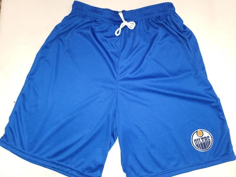 0724 Mens NHL EDMONTON OILERS Polyester Jersey SHORTS Embroidered ROYAL New Cover
