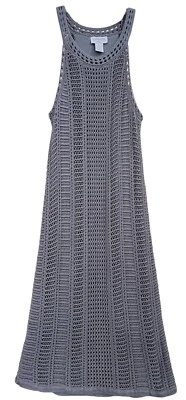 Vestido Carmen Marc Valvo Mujer Grande Azul Pizarra Corredor Espalda Crochet Bohemio Foto 1 de 4