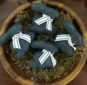 Rellenos de cuenco conejo de peluche gris conejo granja campo decoración del hogar 4 - Imagen 1 de 5
