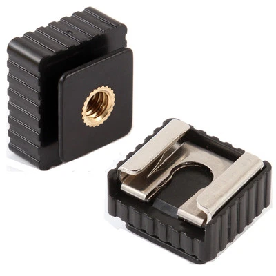 2x Flash Hot Shoe Mount Adapter to 1/4" Thread for Studio Light Stand Tripod - Image 1 of 4