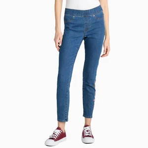 Pantalones de mezclilla rectos ajustados bordados para mujer The Pioneer talla XL, 2X, 3X - Imagen 1 de 10