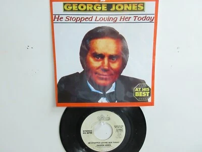 💥 ' GEORGE JONES ' HIT 45 + PICTURE  [HE STOPPED LOVING HER TODAY]  1980 ! 💥 Foto 1 de 4
