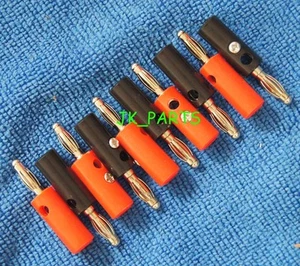 20 Stck. (10) rot und (10) schwarz 4 mm Bananenstecker Audio Lautsprecher Anschlüsse 38 mm - Bild 1 von 1