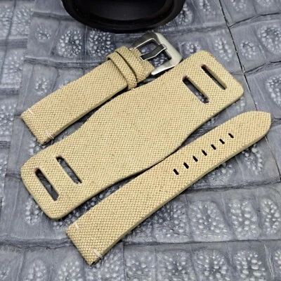 Correa de reloj de lona 22 mm/18 mm diseño minimalista de moda militar Foto 1 de 4