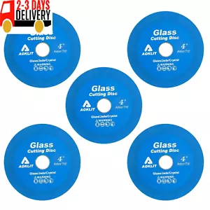 5 Pack Glass Cutting Disc for Angle Grinder, 4 Inch Diamond Cutting Blade Disc, - Picture 1 of 10