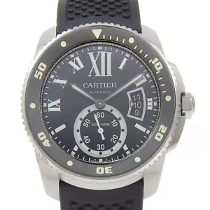 CARTIER Caliber diver Watches W7100056 blackDial Stainless Steel/rubber Me... - Picture 1 of 8
