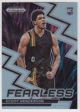 2023/24 PANINI PRIZM DRAFT PICKS SCOOT HENDERSON RC SILVER FEARLESS INSERT #3