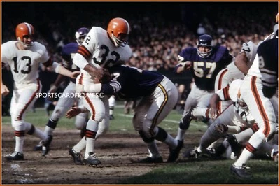 Cleveland Browns Jim Brown Vintage FOTO/IMPRESSÃO (vem 4 tamanhos) CRISTAL CLARO - Imagem 1 de 2