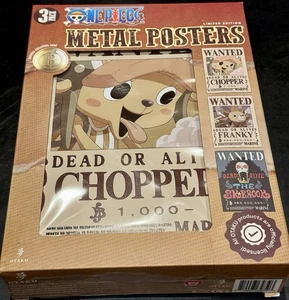 One Piece Limited Edition Metal Wanted Posters (3er Pack) - Chopper, Franky, Brook - Bild 1 von 3