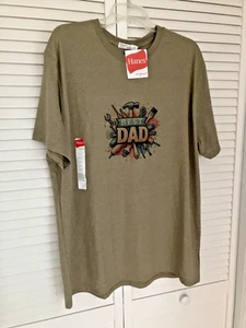 BEST DAD T Shirt Birthday Father Gift Tee Shirt Brown 2XL NWT - Picture 1 of 2