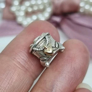 Genuino Pandora Plata y Oro 14k Mi Momento Inolvidable Dije S925 ALE💕 R32 - Imagen 1 de 8