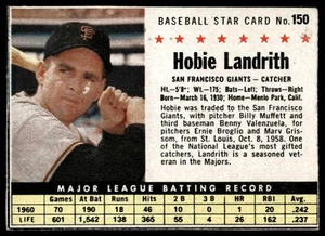 1961 Post Cereal (F278-33) #150 Hobie Landrith - Picture 1 of 2