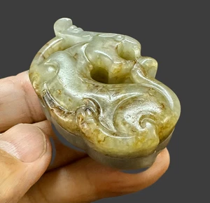 A rare Chinese Eastern Han Dynasty Hetian seed jade Tiger-shaped secret token - Picture 1 of 5