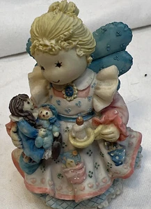 Enesco Patterns Of Life Blonde Angel With Doll And A Candle - Picture 1 of 7