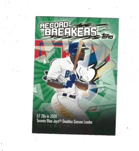 2003 Topps Record Breakers #CD2 Carlos Delgado 2 TORONTO BLUE JAYS - Picture 1 of 1