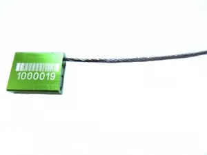 Metallkabel Dichtungen, 2,0 Draht. 200 Stück., grün nummeriert mit Barcode 12 Zoll, - Bild 1 von 6