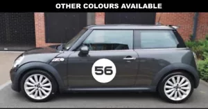 Pair Of Mini Cooper S, Numbered Side Car Stripes Vinyl Graphics Sticker Any Mini - Picture 1 of 1