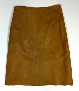 Women's Vakko New York Goat Suede A-Line Skirt Sz 2 - Picture 1 of 9