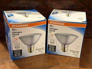 Sylvania - 60 W (uses 50w) - Par30/HAL/NFL 25° Flood Light - 2 Bulbs - Picture 1 of 2