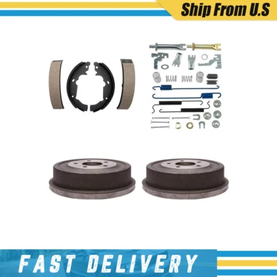 Rear Brake Drums Brake Shoes & Hardware Spring Kit for 2002-2003 Saturn Vue - Image 1 of 4