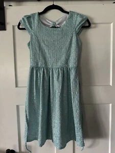 Speechless Girls Dress teal and silver size 14 Frozen - Picture 1 of 4