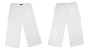 Lauren Ralph Lauren Black Label Wide Leg Linen Women's Pants 18 NWT White