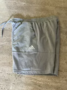 Adidas Mens Gray Solid Shorts Size XL - Picture 1 of 6