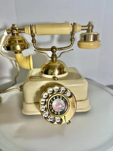 Vintage 1972 Fold A Fone Inc Messingfuß Tischtelefon Telefon ungetestet - Bild 1 von 11