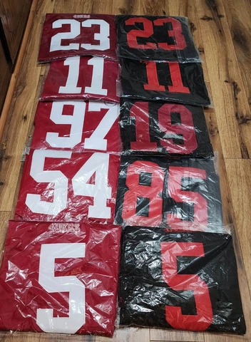 San Francisco 49ers NFL Jerseys NEW Stitched Men's Sizes Small - 3XL Cover