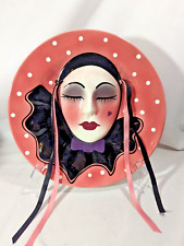 Studio Originals Harlequin Mask Wall Art San Francisco Pink Black Ribbons 11-in