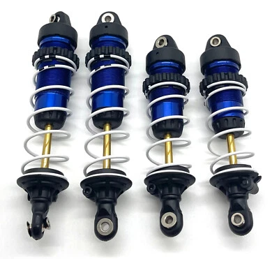 RUSTLER ULTIMATE - SHOCKS, Blue Front Rear & springs Dampers Traxxas 67097-4 - Image 1 of 3