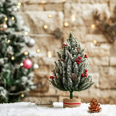 XmasExp Tabletop National Mini Christmas Tree, Miniature Xmas Tree with Pinecone - Image 1 of 4