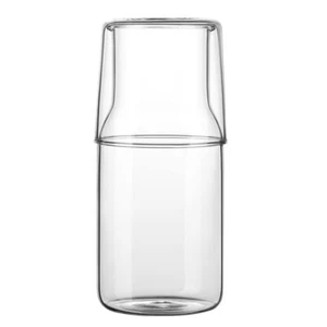 500ml Bedside Water Carafe Set with Tumbler Glass for Bedroom Nightstand, Nig... - Picture 1 of 8