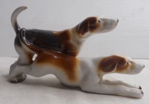Statuina Beswick Foxhound uno in piedi e uno sdraiato 5" L x 3" H porcellana - Foto 1 di 5